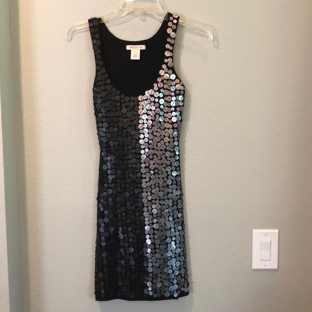 Arden B, Sequenced little black dress